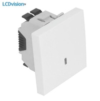 Выключатель кнопочный c сигнальной лампой – 2 модуля 6А — 12В-~ Efapel 45158 Rocker Switch with Independent Pilot Lamp (12V) - 2 Modules
