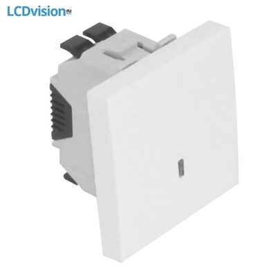 Выключатель кнопочный c сигнальной лампой – 2 модуля 6А — 12В-~ Efapel 45158 Rocker Switch with Independent Pilot Lamp (12V) - 2 Modules Выключатель кнопочный c сигнальной лампой – 2 модуля 6А — 12В-~ Efapel 45158 Rocker Switch with Independent Pilot Lamp (12V) - 2 Modules