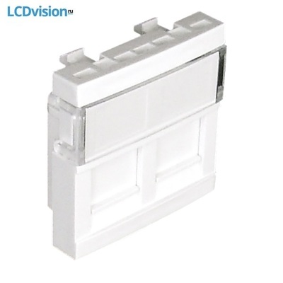 Лицевая панель для розетки 2 RJ45 Keystone – 2 модуля Efapel 45971 Face Plate for 2 RJ45 Connectors - 2 Modules Лицевая панель для розетки 2 RJ45 Keystone – 2 модуля Efapel 45971 Face Plate for 2 RJ45 Connectors - 2 Modules