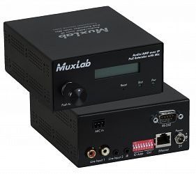 Audio и усилитель over IP удлинитель c PoE MuxLab 500755-AMP-TX Audio / AMP over IP Extender Transmitter, with Mic & AMP 50W/CH Audio и усилитель over IP удлинитель c PoE MuxLab 500755-AMP-TX Audio / AMP over IP Extender Transmitter, with Mic & AMP 50W/CH