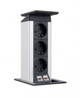 Встраиваемый розеточный блок Sсhulte EVOline PortPush (3S2LAN)