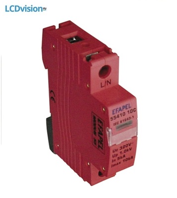 Ограничитель перенапряжений SPD 1P - 230/300V 10kA Efapel 55410 1DC Ограничитель перенапряжений SPD 1P - 230/300V 10kA Efapel 55410 1DC