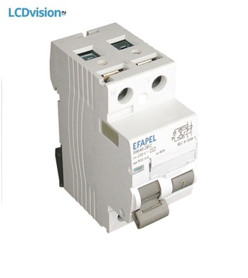 УЗО RCCB 2P - 30MA - A - 25A Efapel 55625 2BA