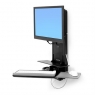 Настенное рабочее место для одного монитора Ergotron 61-080-085 StyleView Sit-Stand Vertical Lift, Patient Room (Black)