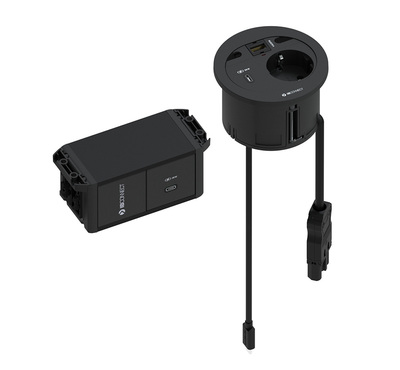 Встраиваемый розеточный блок порт-зарядка USB 36Вт c док-станцией IB Connect DIVUS (1S1UCc1HDMI2Сe)