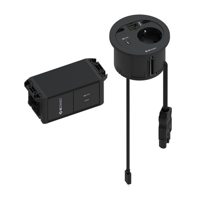 Встраиваемый розеточный блок порт-зарядка USB 60Вт c док-станцией IB Connect DIVUS (1S1UCc1HDMI2Сe) Встраиваемый розеточный блок порт-зарядка USB 60Вт c док-станцией IB Connect DIVUS (1S1UCc1HDMI2Сe)