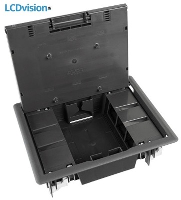 Напольный люк с пластиковой крышкой на 6 модулей 45 х 45 мм Efapel 83006 Floor Box - 12 Modules