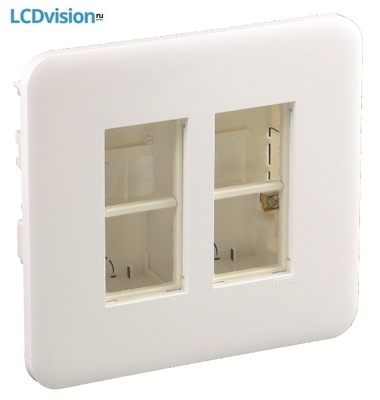 Встраиваемый розеточный блок на 4 модуля 45 х 45 мм Efapel 83401 Workstation Flush Mounting - 2x4 Modules