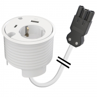Встраиваемый розеточный блок Kondator 935-PD16-GST (1S2UCac2Ce)