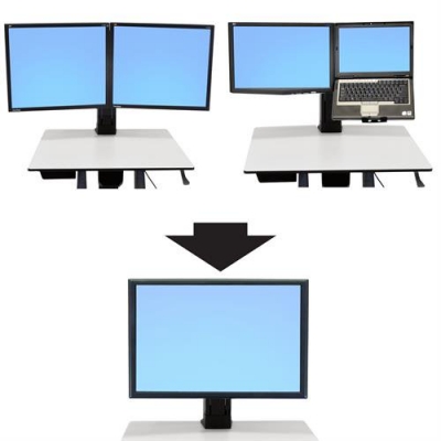 Адаптер для крепления монитора Ergotron 97-607 WorkFit Conversion Kit: Dual or LCD & Laptop to Single HD