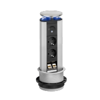 Встраиваемый розеточный с LED подсветкой блок Sсhulte EVOline Port LED Nightlight (2S2LAN)