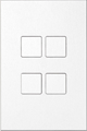 Контрольная панель KNX IPAS Contrattempo 4 Aluminium anodized, raised buttons