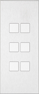 Контрольная панель KNX IPAS Contrattempo 6 Aluminium anodized, raised buttons