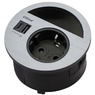 Встраиваемый розеточный блок Sсhulte EVOline Circle80 (1S2UCaс1C) Встраиваемый розеточный блок Sсhulte EVOline Circle80 (1S2UCaс1C)