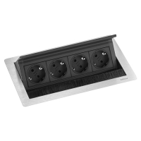 Встраиваемый розеточный блок Sсhulte EVOline FlipTop Push M (4S)