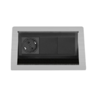 Встраиваемый розеточный блок Sсhulte EVOline FlipTop Push S (1S2C)