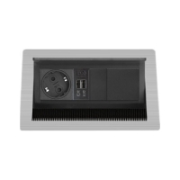Встраиваемый розеточный блок Sсhulte EVOline FlipTop Push S (1S2UCa1C)