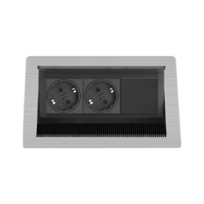 Встраиваемый розеточный блок Sсhulte EVOline FlipTop Push S (2S1C) Встраиваемый розеточный блок Sсhulte EVOline FlipTop Push S (2S1C)