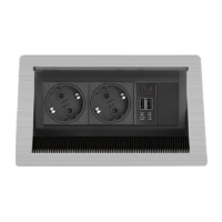 Встраиваемый розеточный блок Sсhulte EVOline FlipTop Push S (2S2UCa1C)