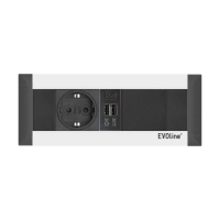 Встраиваемый розеточный блок Sсhulte EVOline FrameDock S (1S2UС1С)