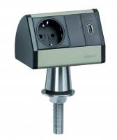 Настольный розеточный блок Sсhulte EVOline T-Dock (1S1UCa)