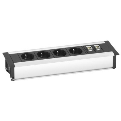 Встраиваемый розеточный блок Sсhulte EVOline FrameDock M (4S2LAN) Встраиваемый розеточный блок Sсhulte EVOline FrameDock M (4S2LAN)