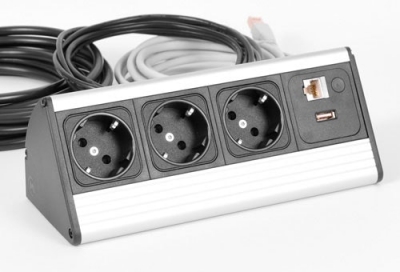 Настольный розеточный блок A.&H. Meyer Netbox Global (1S1LAN1HDMI) Настольный розеточный блок A.&H. Meyer Netbox Global (1S1LAN1HDMI)