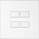Контрольная панель KNX IPAS Largho 4 Aluminium anodized, raised buttons