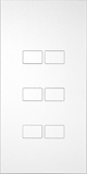 Контрольная панель KNX IPAS Largho 6 Aluminium anodized, raised buttons