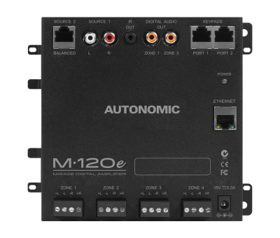 Цифровой многоканальный усилитель Autonomic Controls Mirage 4 Room Amplifier M-120е Цифровой многоканальный усилитель Autonomic Controls Mirage 4 Room Amplifier M-120е