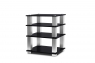 Тумба под аппаратуру Norstone Square HiFi Satin Aluminium Brushed — Lacquered Black