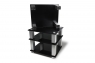 Тумба под аппаратуру Norstone Square HiFi Satin Aluminium Brushed — Lacquered Black