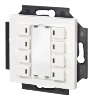 Контрольная панель KNX IPAS Piazza 8 RGB White Gloss