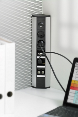 Угловой розеточный блок Sсhulte EVOline V-Dock (3S2UCa) Угловой розеточный блок Sсhulte EVOline V-Dock (3S2UCa)