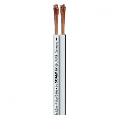 Акустический кабель на катушке Sommer Cable 420-0150-WS Installation cable SC-Nyfaz 2х1.5 мм2 White Акустический кабель на катушке Sommer Cable 420-0150-WS Installation cable SC-Nyfaz 2х1.5 мм2 White