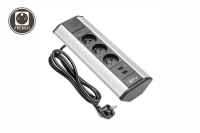 Сетевой удлинитель угловой GTV AE-PBKT3U2U-80