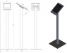 Напольная подставка для планшета LCD Floor Stand 278 Black Напольная подставка для планшета LCD Floor Stand 278 Black