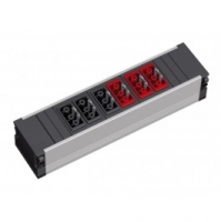 Точка консолидации сетевого питания на полу или под полом Bachmann 919.2001 (6S) Consolidation Point for power 6-way GST18 socket 2-phase, small