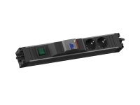 Розеточный блок с переключателем и УЗО Bachmann STEP ALU (2S1Ssp1RCD)