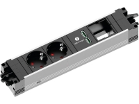 Розеточный блок Bachmann STEP ALU (2S2UCa1C)