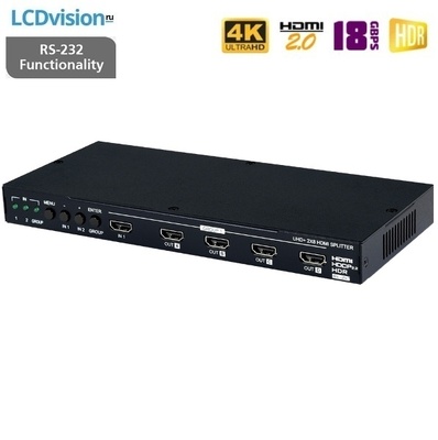 Усилитель-распределитель HDMI 2х8 4K HDMI 2.0 c даунскейлером CYP CPLUS-V8PT