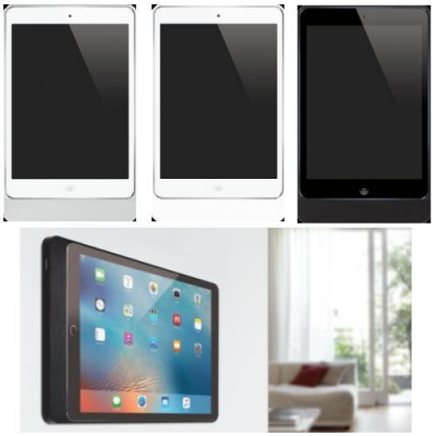 Настенный кронштейн док-станция Basalte Eve iPad Pro 12.9″ frame rounded security cover Brushed Aluminium