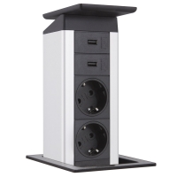 Встраиваемый розеточный блок Sсhulte EVOline PortPush (2S2UCa)