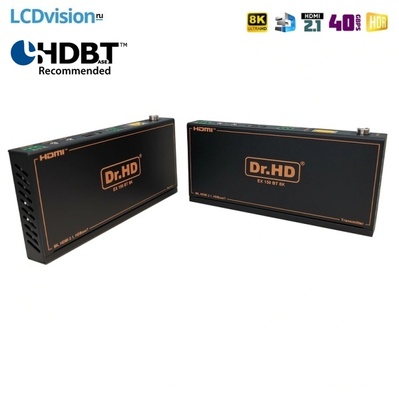 Удлинитель линии CAT комплект приемник-передатчик HDMI 8K с технологией HDBaseT Dr.HD EX 150 BT 8K Удлинитель линии CAT комплект приемник-передатчик HDMI 8K с технологией HDBaseT Dr.HD EX 150 BT 8K