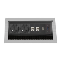 Встраиваемый розеточный блок Sсhulte EVOline FlipTop Push M (2S2LAN1HDMI1U)