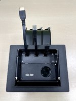 Архитектурный лючок встраиваемый розеточный блок USB порт-зарядка с кабельными ретракторами LCD ASBCR T 500 (1S2UCa1HDMI-CR1LAN-CR1DP-CR)