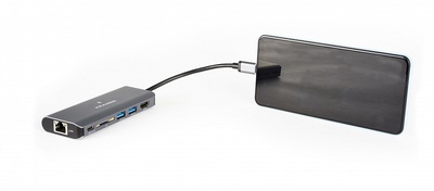 Активный многопортовый адаптер USB-C — HDMI, USB-A, LAN, SD-card, USB-C-зарядка Kramer KDOCK-2 Активный многопортовый адаптер USB-C — HDMI, USB-A, LAN, SD-card, USB-C-зарядка Kramer KDOCK-2