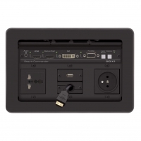 Корпус встраиваемого розеточного блока Kramer TBUS-10xl Black