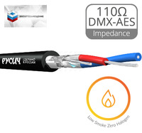 Кабель управления цифровой DMX-AES РУСИЧ КЦЭ-2022П 110 Ом 2х0.22 мм2 PUR FСA