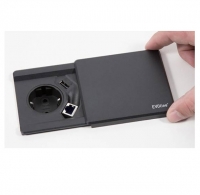 Встраиваемый розеточный блок Sсhulte EVOline Square80 (1S1UCa1LAN)